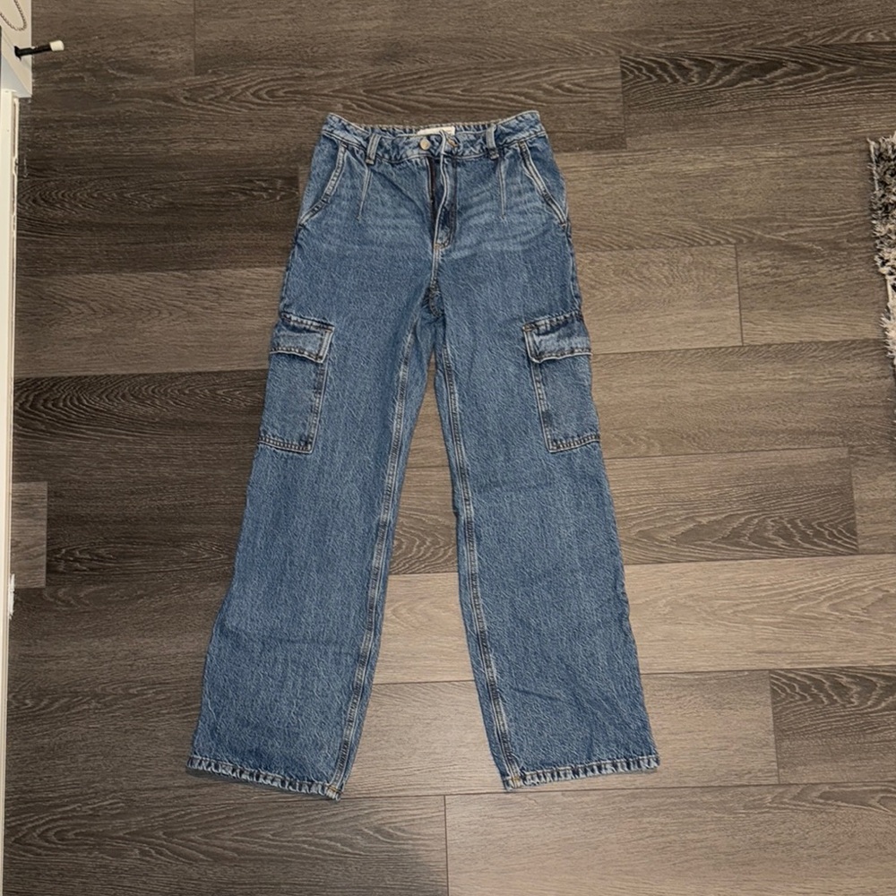 Men's Blue Cargo Jeans